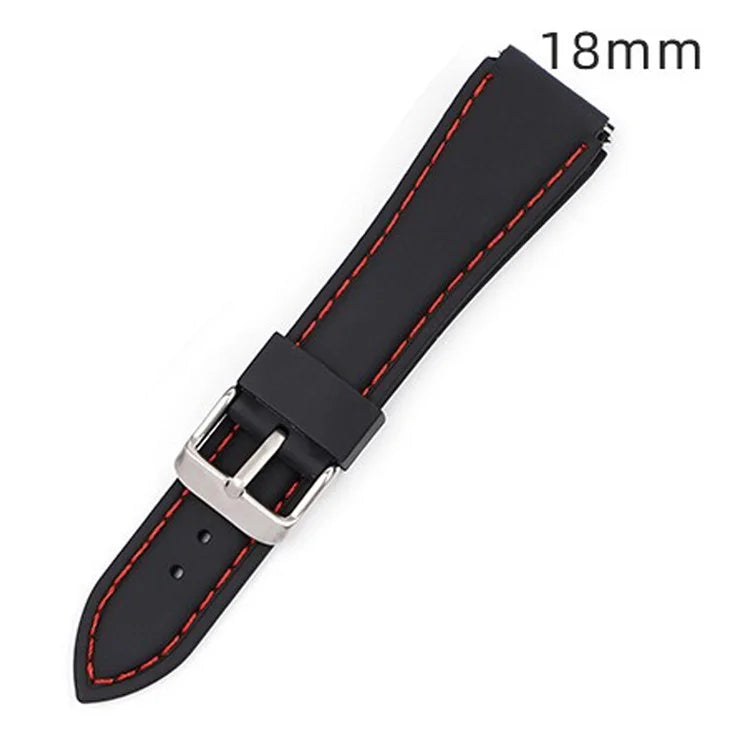 For Huawei Watch GT 4 41mm / Garmin Venu 3S Watch Band 18mm Waterproof Fluorubber Wrist Strap
