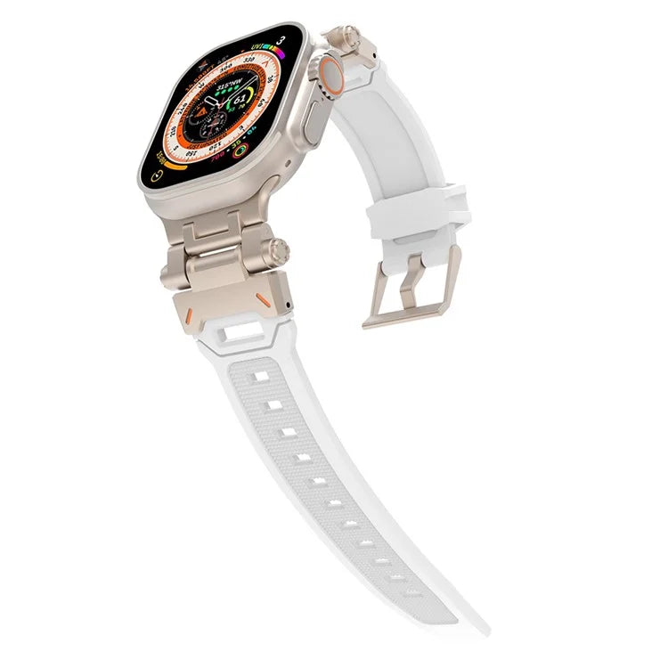 For Apple Watch Ultra 49mm Ultra 2 49mm / Series 9 8 7 45mm / 6 5 4 SE (2023) SE (2022) SE 44mm / 3 2 1 42mm TPU Wrist Strap