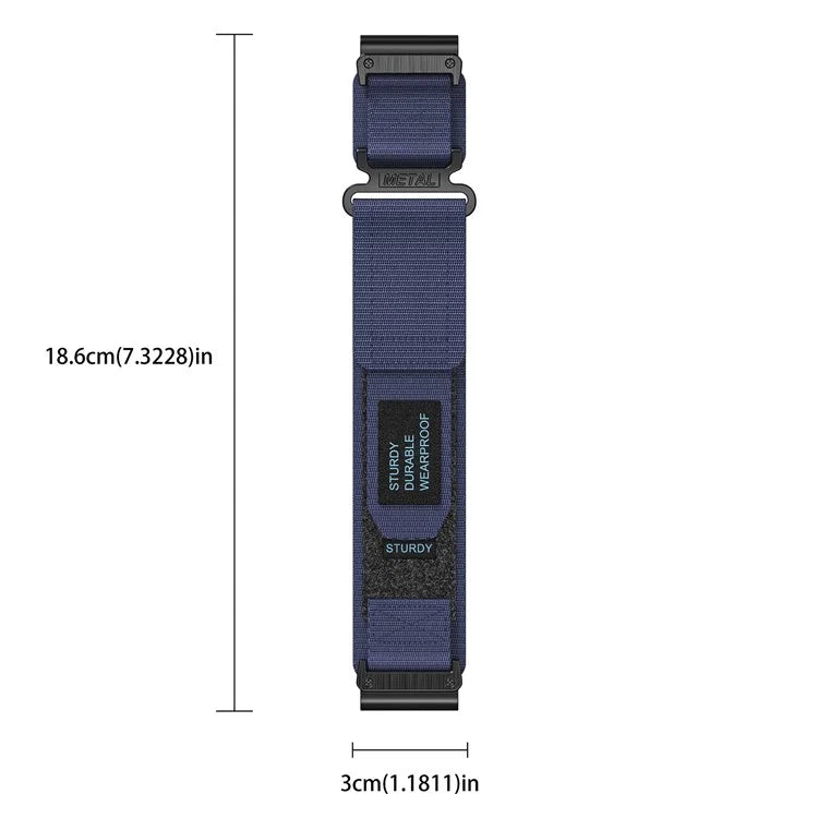 For Garmin Fenix 7 / Forerunner 965 / 955 / 945 / 935 Watch Band 22mm Rugged Nylon Sports Strap