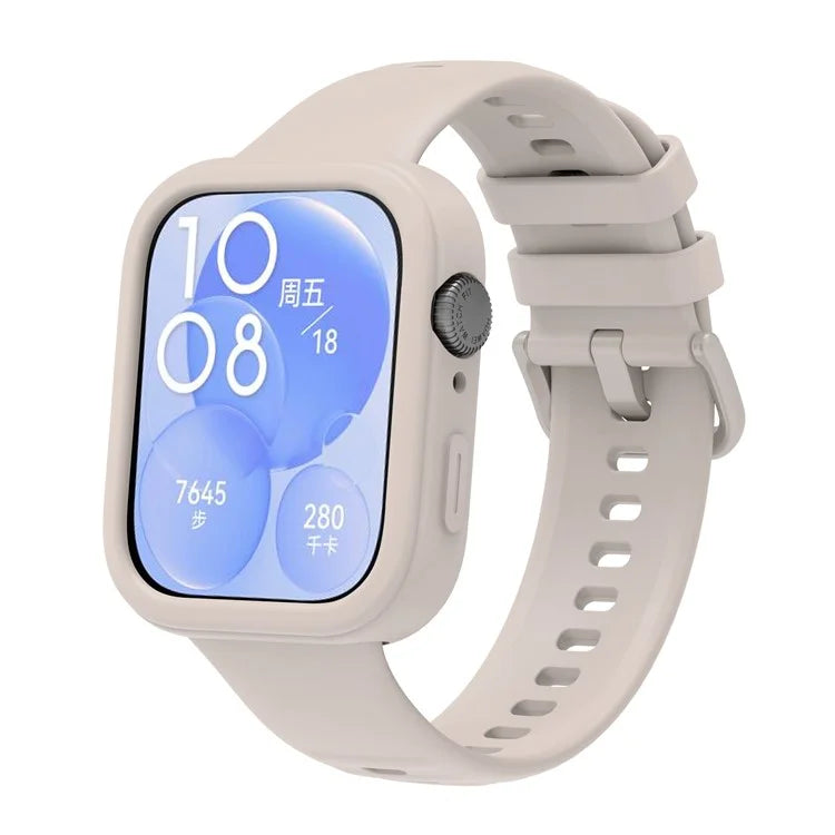 For Huawei Watch Fit 3 Silicone Case Hollow Shockproof Watch Protective Frame