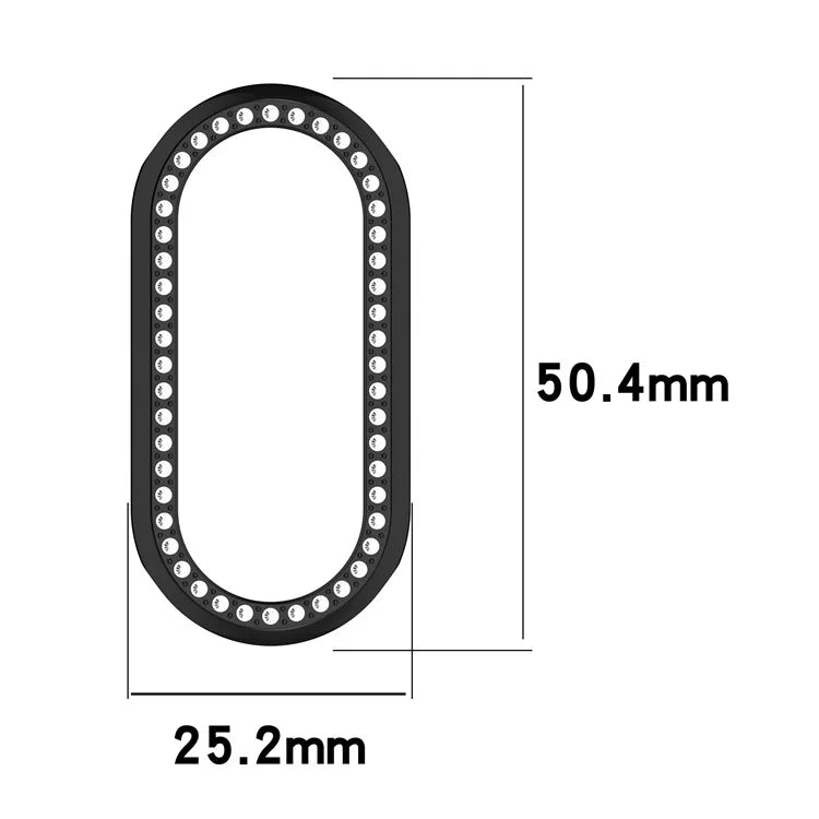 For Xiaomi Mi Band 9 / 9 NFC Rhinestone Decor Hollow-Out Cover PC Watch Frame Case
