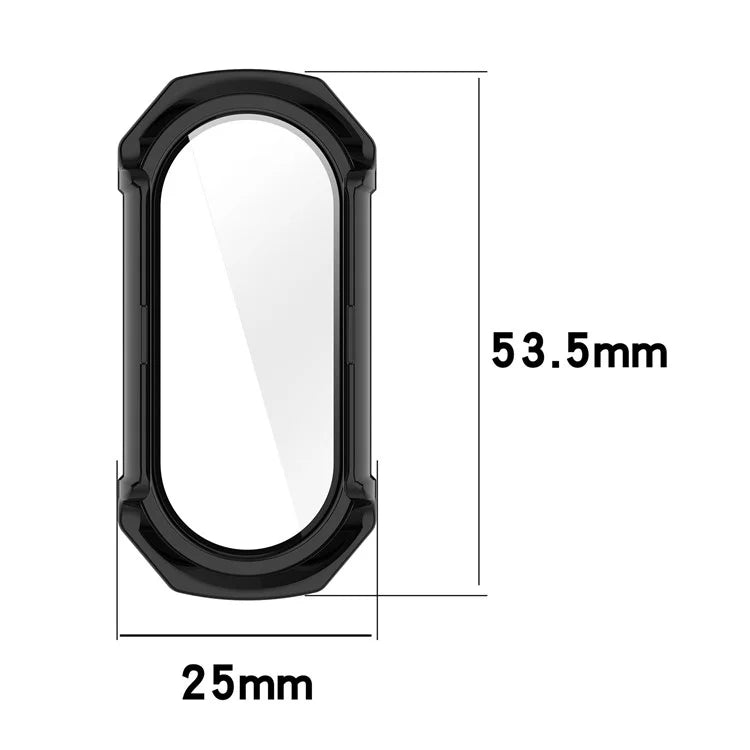 For Xiaomi Mi Band 9 NFC / Mi Band 9 Anti-Scratch Hard PC Watch Case with Tempered Glass Film