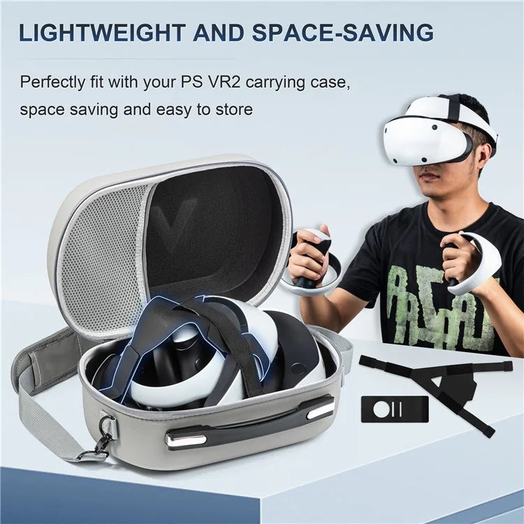 DEVASO For Sony Playstation VR2 Head Strap Double-Sided PU Leather Adjustable VR Headband Accessories