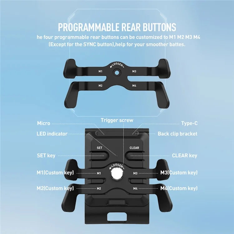 DATA FROG 4-in-1 Trigger A / B for Xbox One S X / Xbox Series S X Game Controller with Data Cable Set