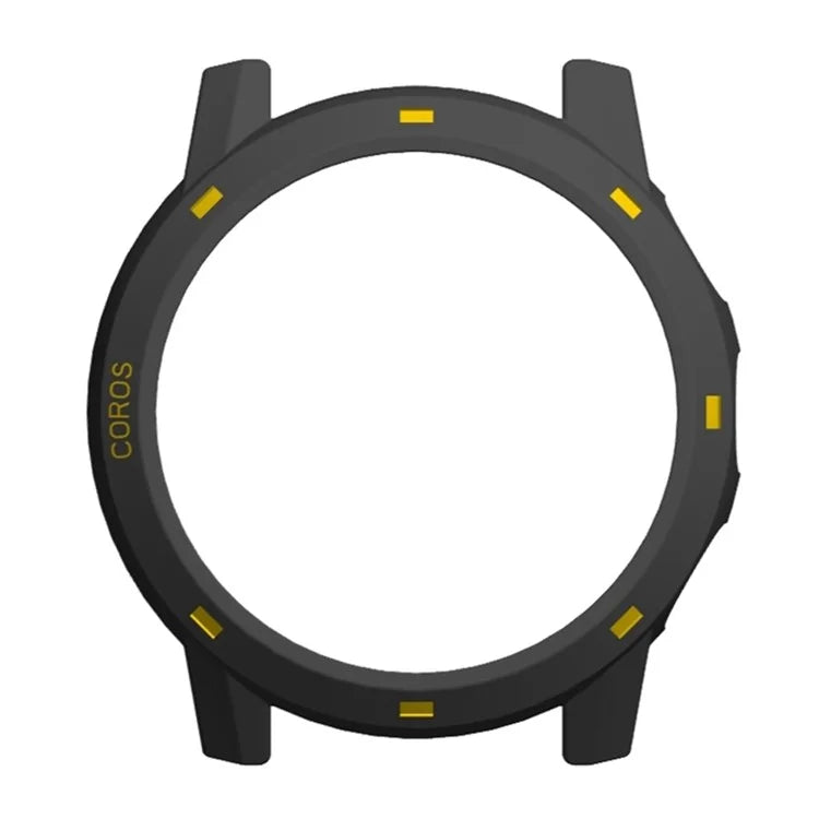 For Coros Apex 2 Pro Watch Frame Half Cover Hard PC Protective Case+Yellow