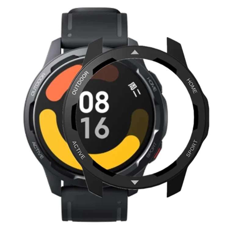 For Xiaomi Watch S1 Active / Watch Color 2 Protective Cover Hard PC Watch Case Hollow Frame+White