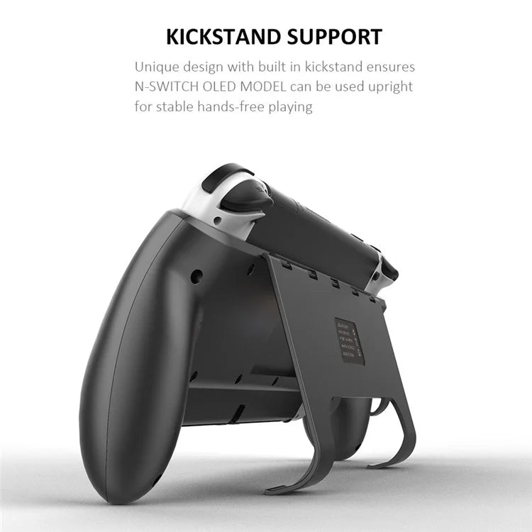 JYS NS218 For Nintendo Switch OLED Game Console ABS Hand Grip Kickstand Case with Game Card Holder