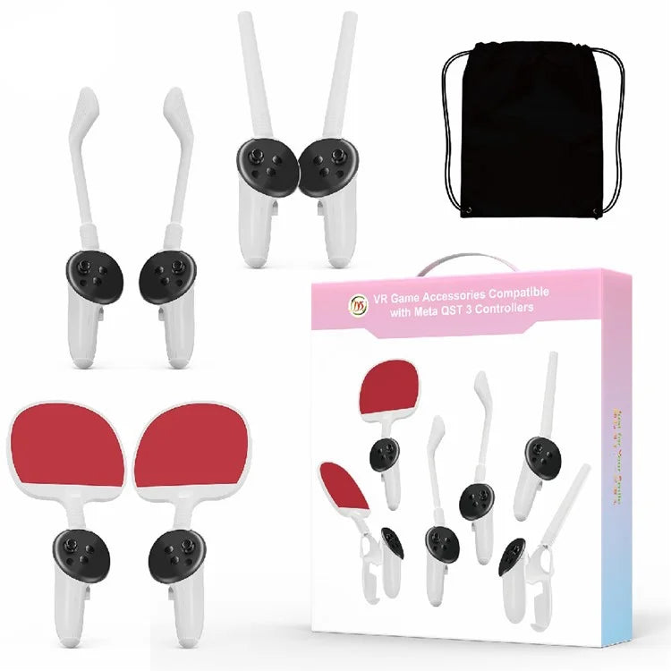 JYS JYS-MQ009 For Meta Quest 3 Table Tennis Racket Golf Club Adapter Controllers Grips Stick Handle Accessories
