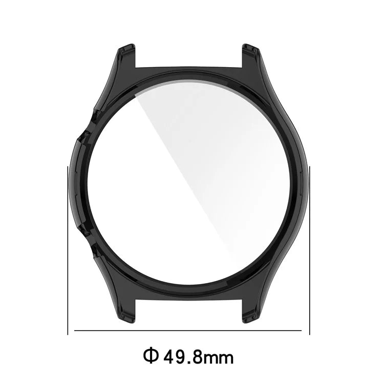 For Honor Watch GS 4 Smartwatch Frame Cover Hard PC Case with Tempered Glass Screen Film