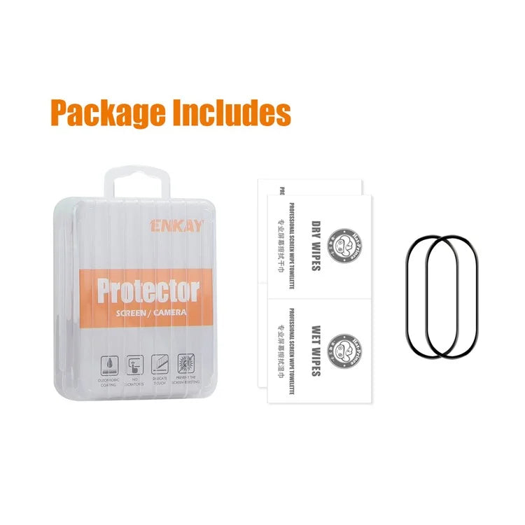 ENKAY HAT PRINCE 2Pcs For Xiaomi Mi Band 9 Screen Protector 3D Curved PC+PMMA Watch Screen Film