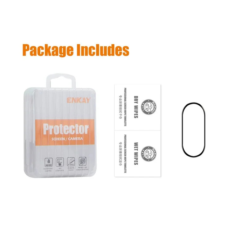 ENKAY HAT PRINCE For Xiaomi Mi Band 9 Screen Protector 3D Curved PC+PMMA Watch Screen Film