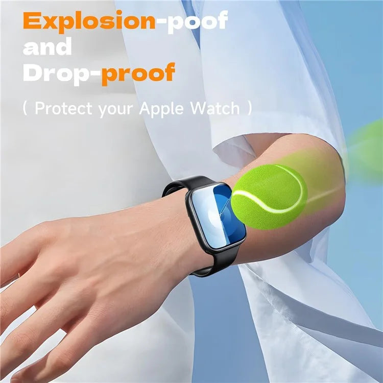 2Pcs Watch Screen Protector For Apple Watch SE (2022) / SE (2023) / SE 40mm / Series 6 / 5 / 4 40mm Watch PMMA Composite Film with Auxiliary Tool