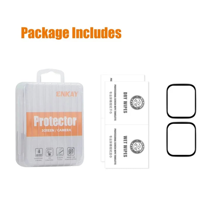 ENKAY HAT PRINCE 2Pcs For Xiaomi Redmi Watch 4 Flexible HD PMMA Screen Protector 3D Curved PC Edge Watch Film