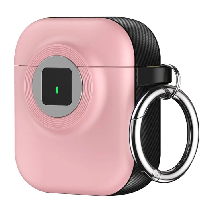 For Apple AirPods with Wireless Charging Case (2019) / AirPods with Charging Case (2019) / (2016) Case PC+TPU Cover with Carabiner