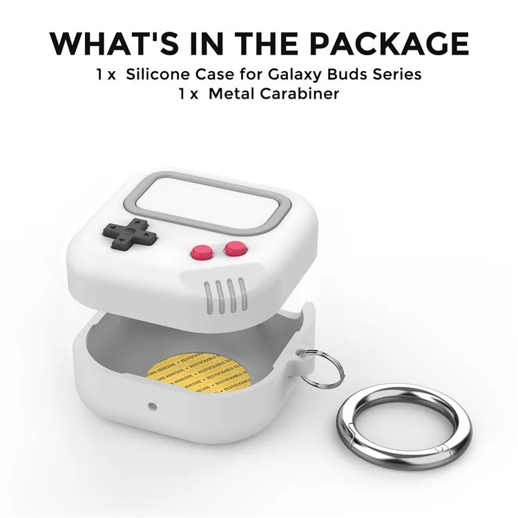 AHASTYLE PT-JY10 For Samsung Buds Live / Buds Pro / Buds 2 Silicone Case Game Controller Design 2-Piece Shockproof Cover