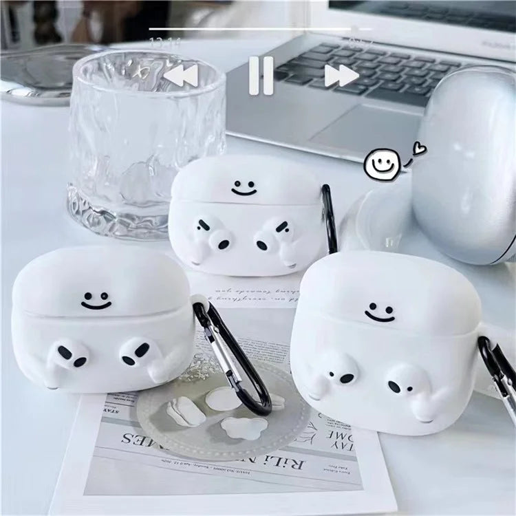 Cartoon Silicone Cover for AirPods with Charging Case (2016) / (2019) / AirPods with Wireless Charging Case (2019) Anti-drop Case