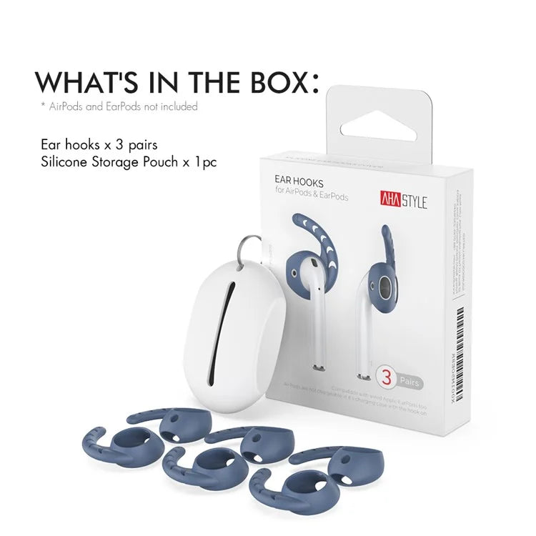 AHASTYLE PT14 for Apple AirPods with Charging Case (2016) / (2019) / AirPods with Wireless Charging Case (2019) 1 Pair Ear Hooks Ear Tips