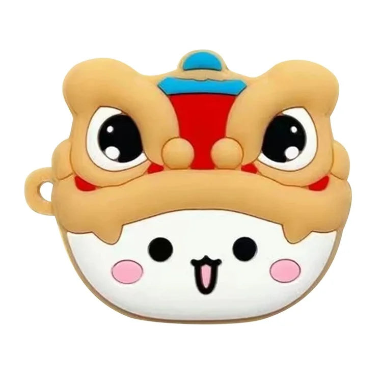 For Xiaomi Redmi Buds 4 Lite Cartoon Design Bluetooth Earphone Silicone Anti-drop Cover+White Cat