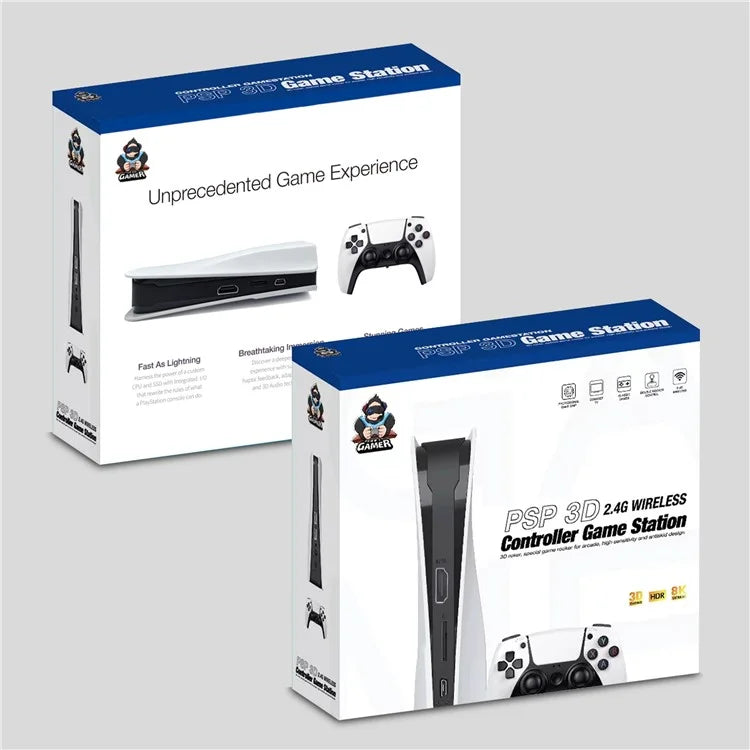 Q10 Wireless Retro Game Console 128G Plug and Play Video Game Console with 2.4G Wireless Controllers