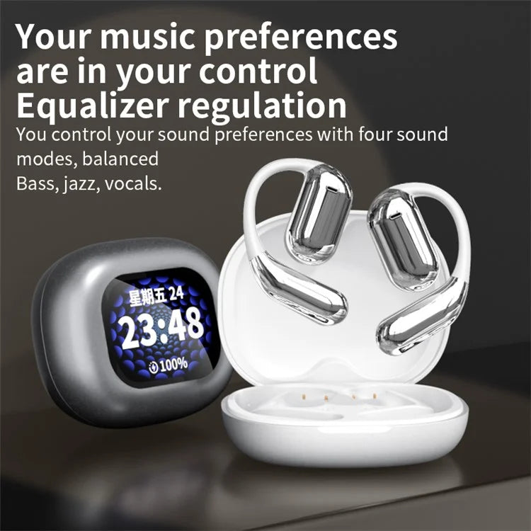 YYK-Q16 Pro Full Color Touch Screen Bluetooth 5.4 Earphones Open Ear Wireless Headphones