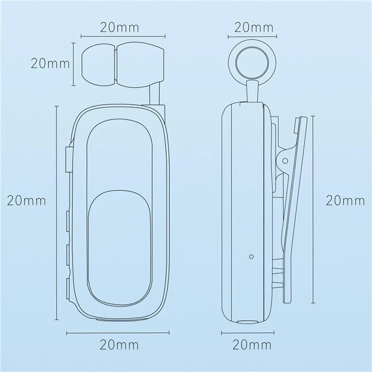 K75 LCD Screen Business Bluetooth Headset Noise Cancellation Earphone with Vibration Alert