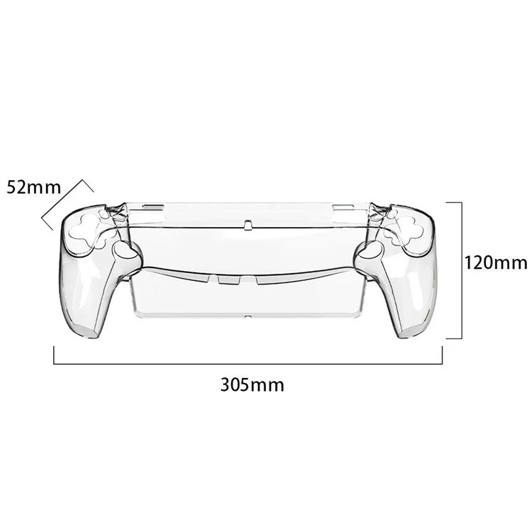 For PlayStation Portal Game Console Clear PC Cover Split Protective Hard Case Red