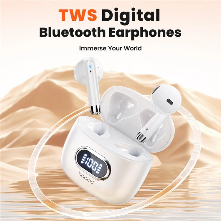 TOOCKI V05 Wireless Earphones TWS Bluetooth 5.3 Headset Digital Display Earbuds