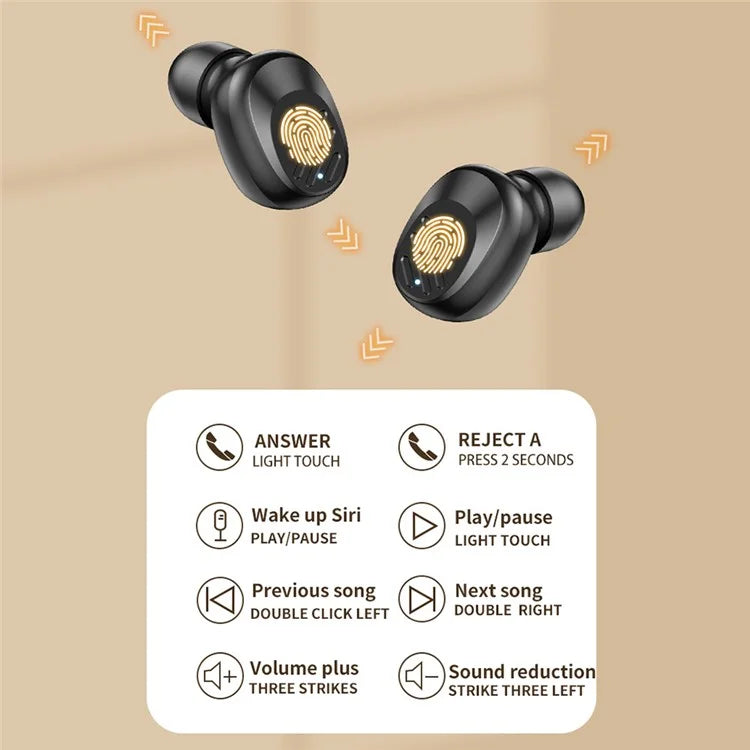 SKY-12 1 Pair Bluetooth Headset Slide Cover Wireless Earbuds with Charging Bin