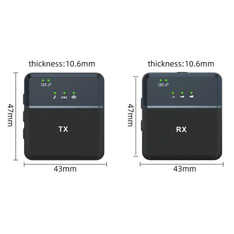 SX9 For iPhone Noise Reduction Clip-on Mic Wireless Lavalier Microphone System, 2 Transmitter + 1 Receiver