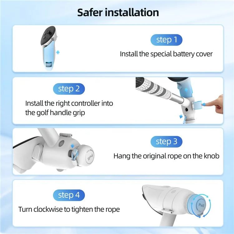 AMVR For Meta Quest 3 Golf Club Grip Handle Attachment VR Gaming Accessories