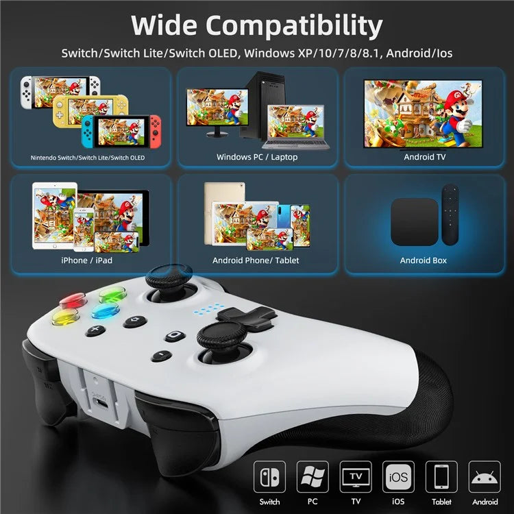 EASYSMX ESM-9124 Bluetooth Gamepad Wireless Gaming Controller for Nintendo Switch Android iOS Windows
