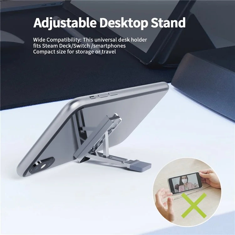 JYS JYS-SD015 For Steam Deck / Switch OLED / Lite Rocker Caps Thumb Grip Covers + Back Bracket + Type-C Adapter
