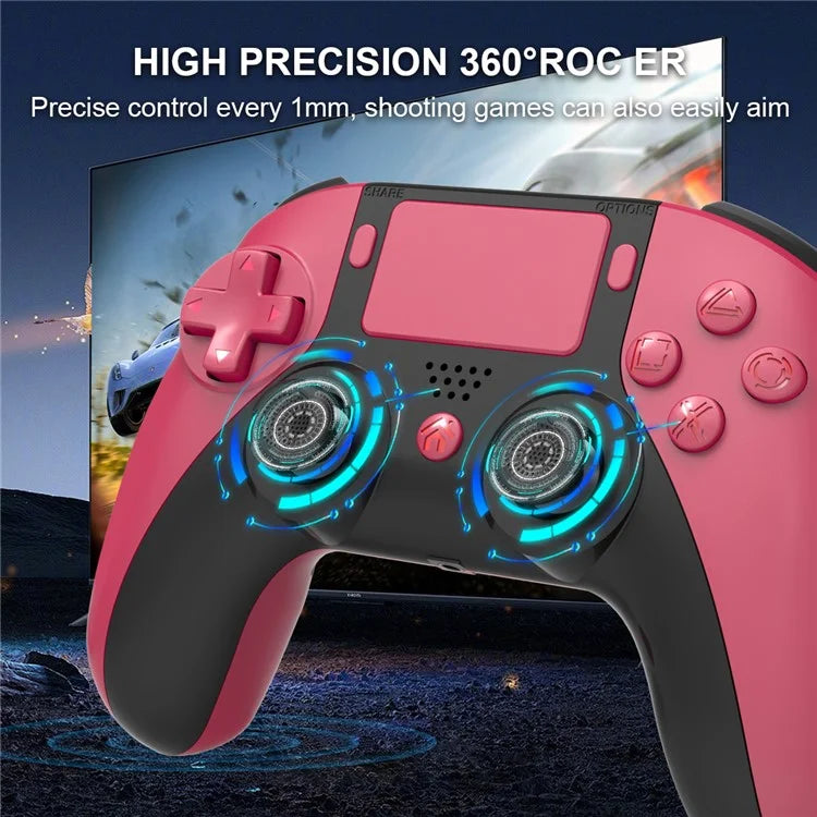 TOPWOLF HS-PS4252 For PS4 Bluetooth Controller PC Programmable Dual Vibration Gamepad