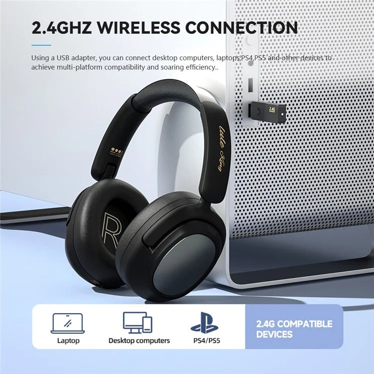 2.4G Wireless Headphone ANC Headset Bluetooth Music Gaming Earphone
