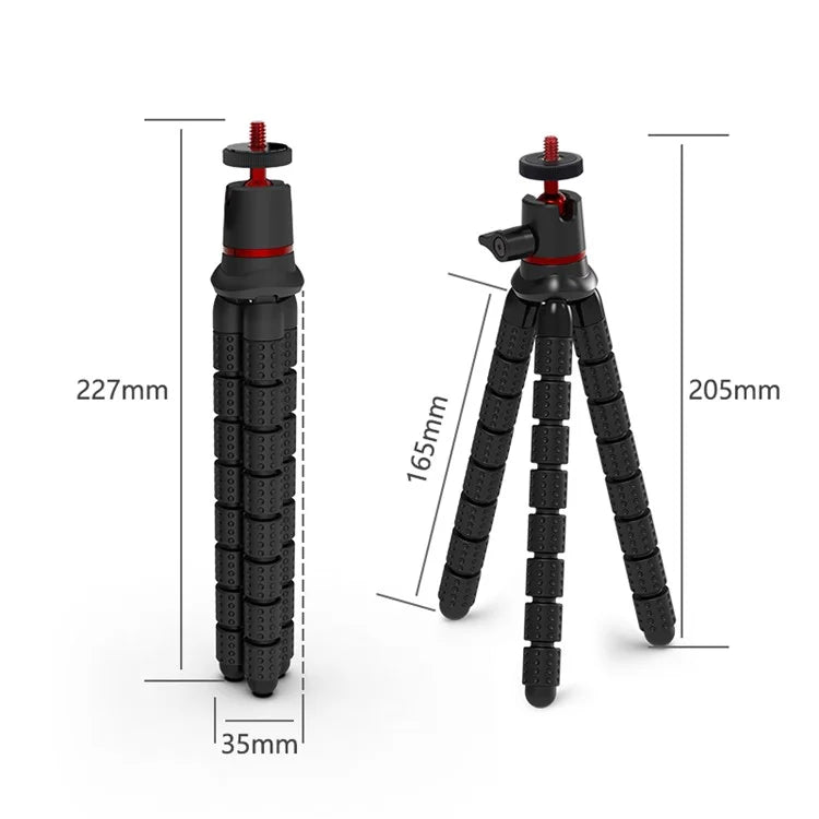 JUNNX JX-PJ-04 1 / 4" Screw Flexible Octopus Tripod Stand with Rotating Ball Head