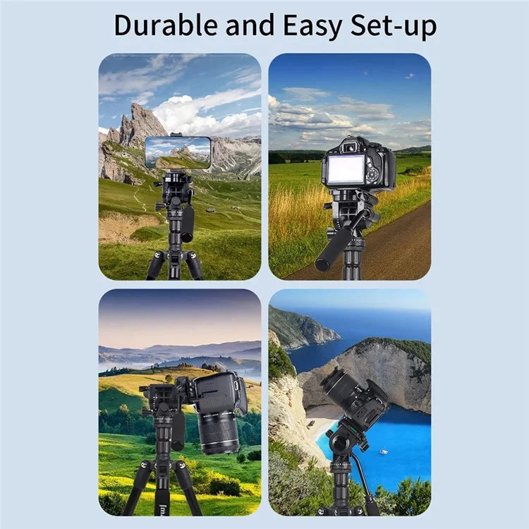 JMARY KT285+NB50 Extendable Height Aluminum Alloy Camera Holder Tripod Stand for Live Streaming