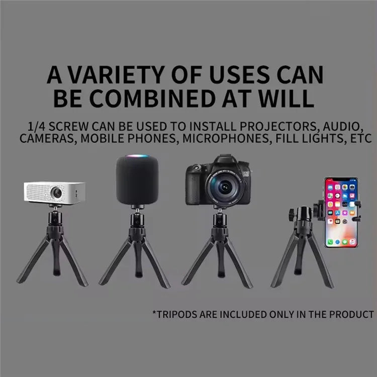X038 Camera Tripod DLP Camera Stand Holder Phone Clamp Tripod for Live Streaming