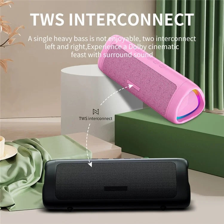 CYBORIS C27 Portable Colorful Light Bluetooth Speaker Waterproof Sound Subwoofer