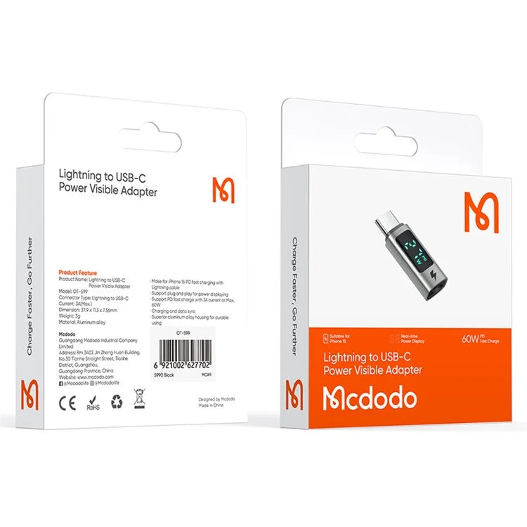 MCDODO OT-599 iP to USB-C Digital Display Charging Adapter