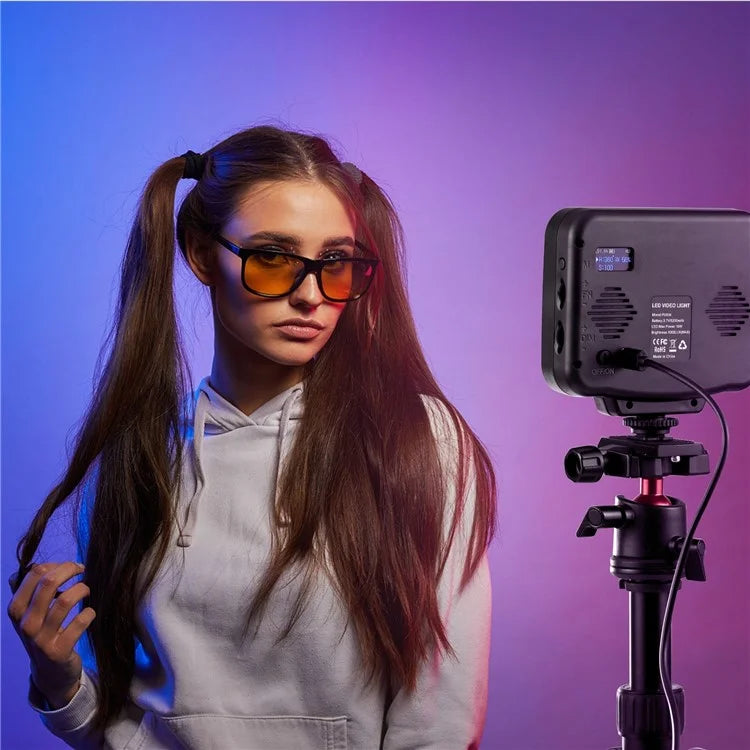 PULUZ PU634 RGB Photography Lamp Skin Beauty Live Streaming LED Fill Light for Camera Phone