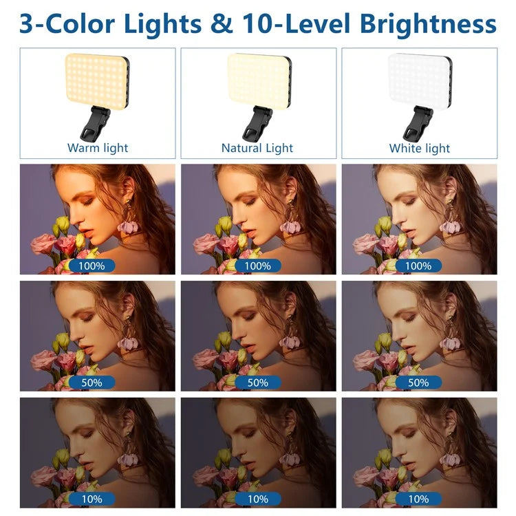Rechargeable 60-LED Dimmable Fill Light for Mobile Phone / Camera / Computer