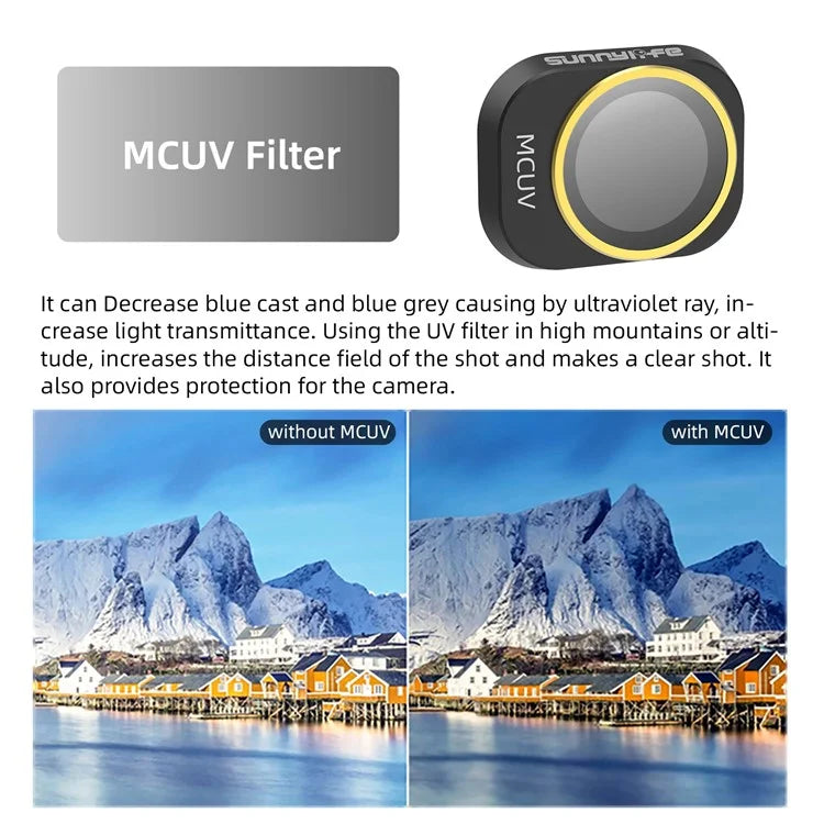 SUNNYLIFE N4P-FI730 For DJI Mini 4 Pro 6Pcs / Set MCUV+CPL+ND8+ND16+ND32+ND64 Lens Filters Optical Glass Filter