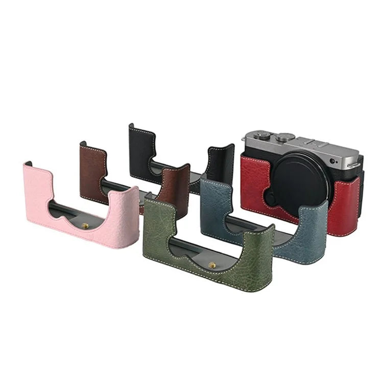 For Panasonic Lumix S9 Camera Case Large Cutout Litchi Texture PU Leather Protective Cover