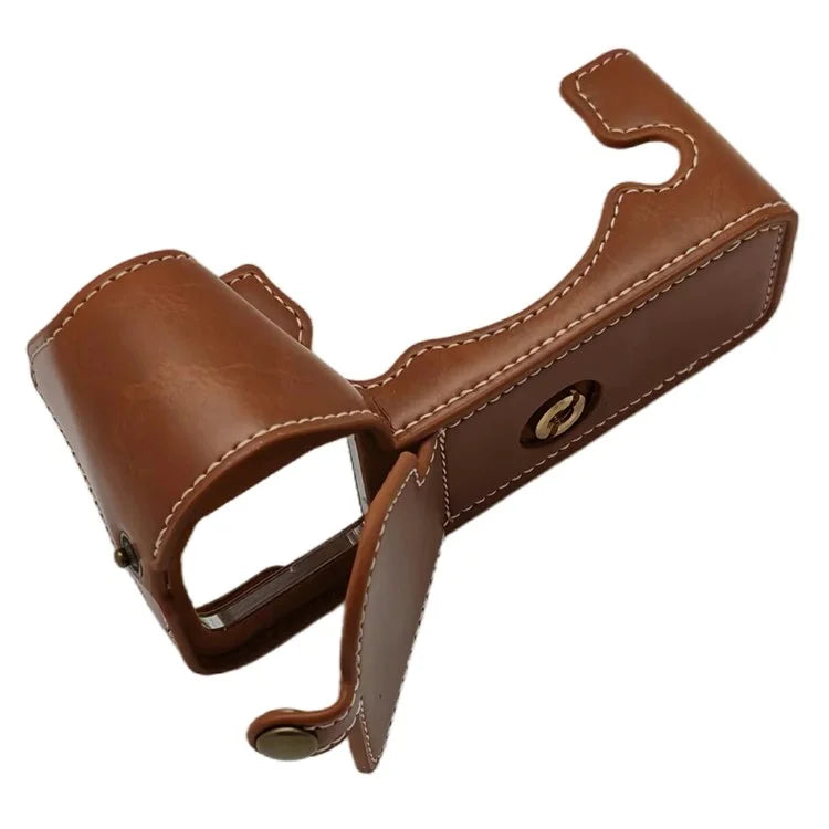 For Fujifilm X-H2 / X-H2s Camera Bottom Case Half Body Leather Cover with Battery Opening