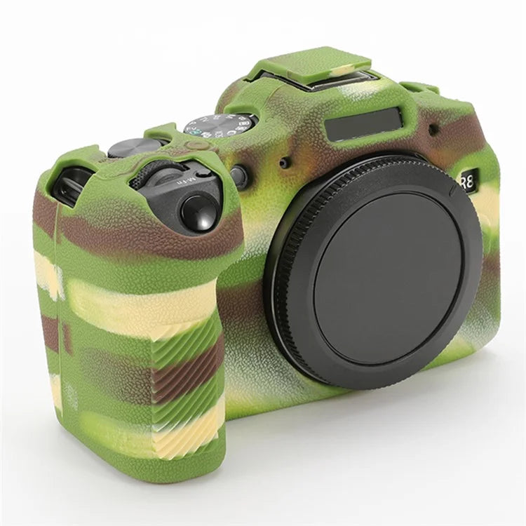 For Canon EOS R8 Soft Silicone Anti-scratch Case Litchi Texture Camera Protective Cover