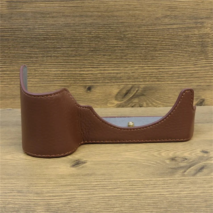 For Nikon Z8 Genuine Cow Leather Bottom Case Half Body Camera Cover with Battery Opening