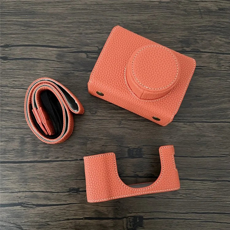 For Fujifilm X100VI Camera Sleeve Large Opening Design PU Leather Case Easy to Replace Battery