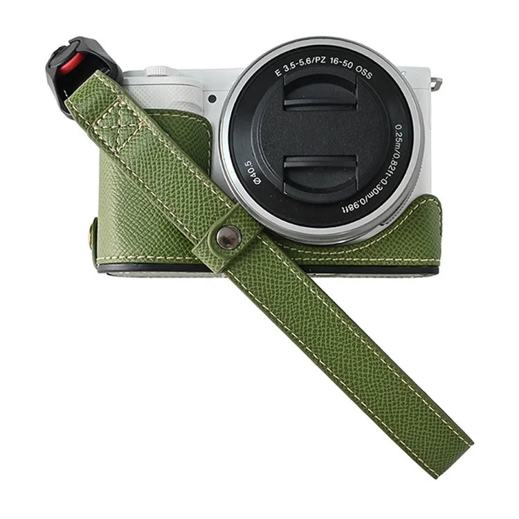 26cm DSLR Camera Carrying Lanyard Palm Texture PU Leather Quick Release Wrist Strap
