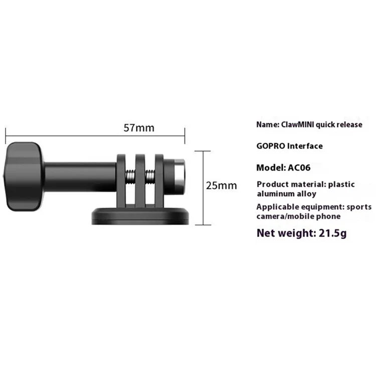 VRIG AC 06 Claw Mini Series Magnetic Adapter Action Camera Accessories Interface for Gopro