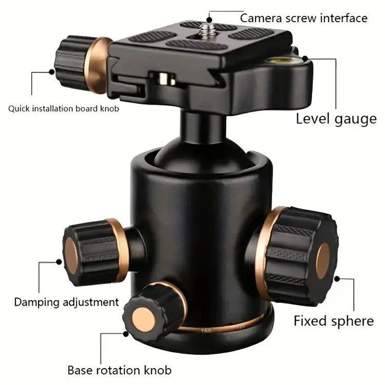 QZSD Q02S Aluminum Alloy Gimbal SLR Camera 36mm Ball Head Mounting Adapter